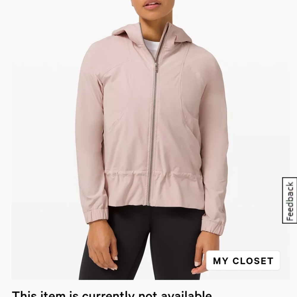 Lululemon 12 pack it up jacket pink fawn